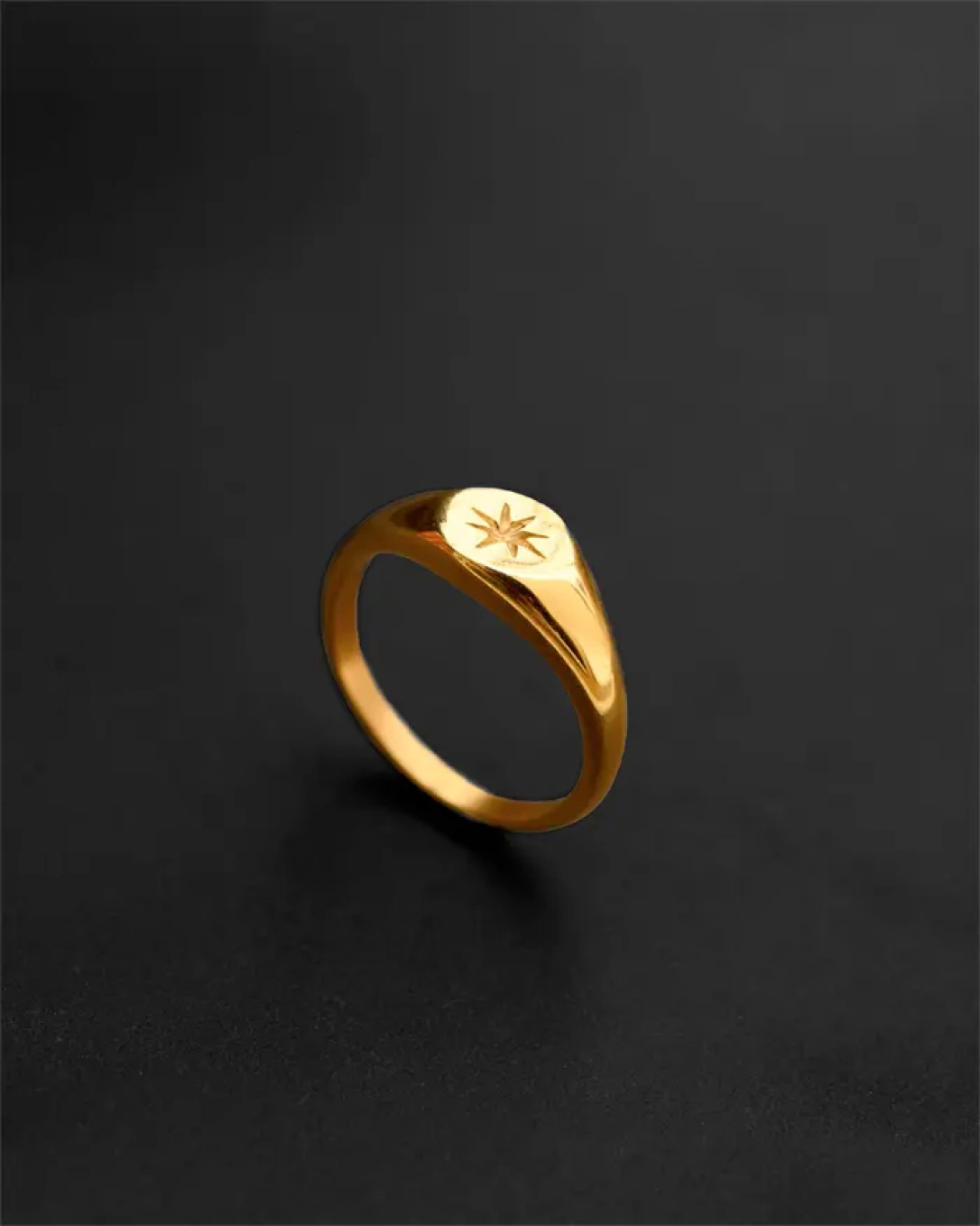 Anillo, acero quirúrgico, oro, homini studio