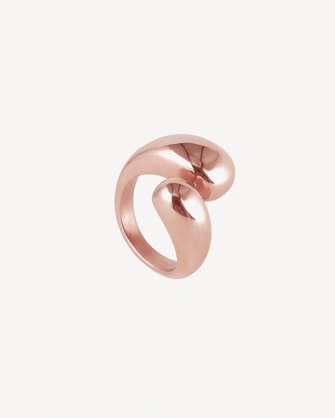 Anillo, acero quirúrgico, oro rosa, homini studio