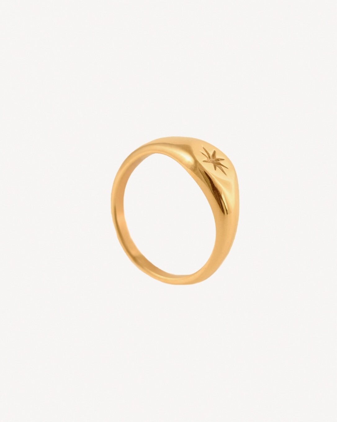 Anillo, acero quirúrgico, oro, homini studio