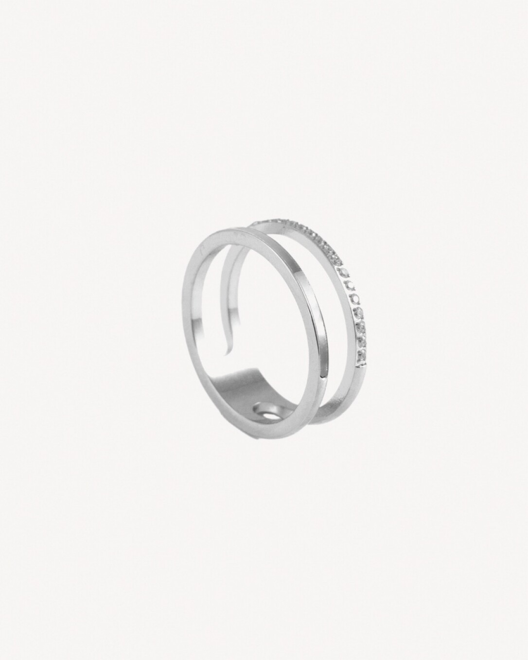 Anillo Acero, plata, homini studio