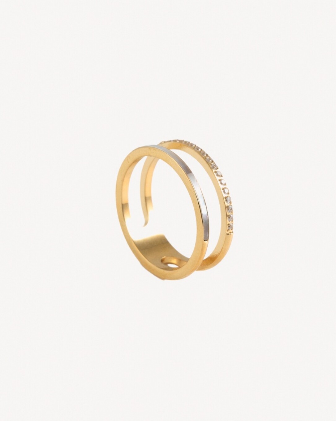 Anillo Acero, oro, homini studio