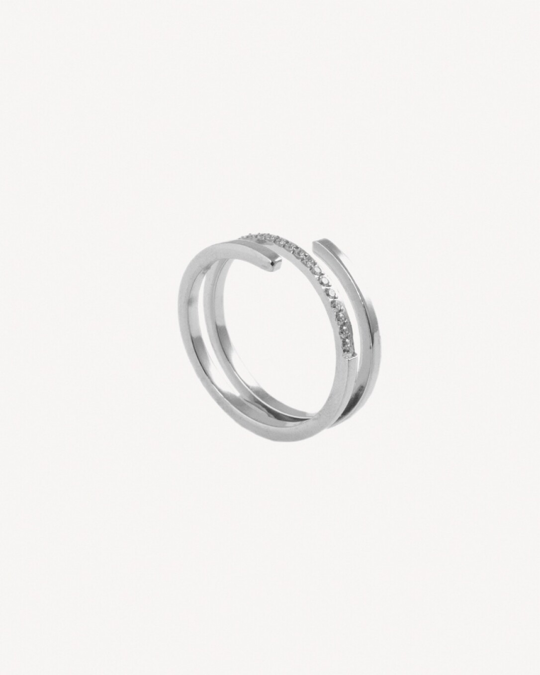 Anillo Acero, plata, homini studio