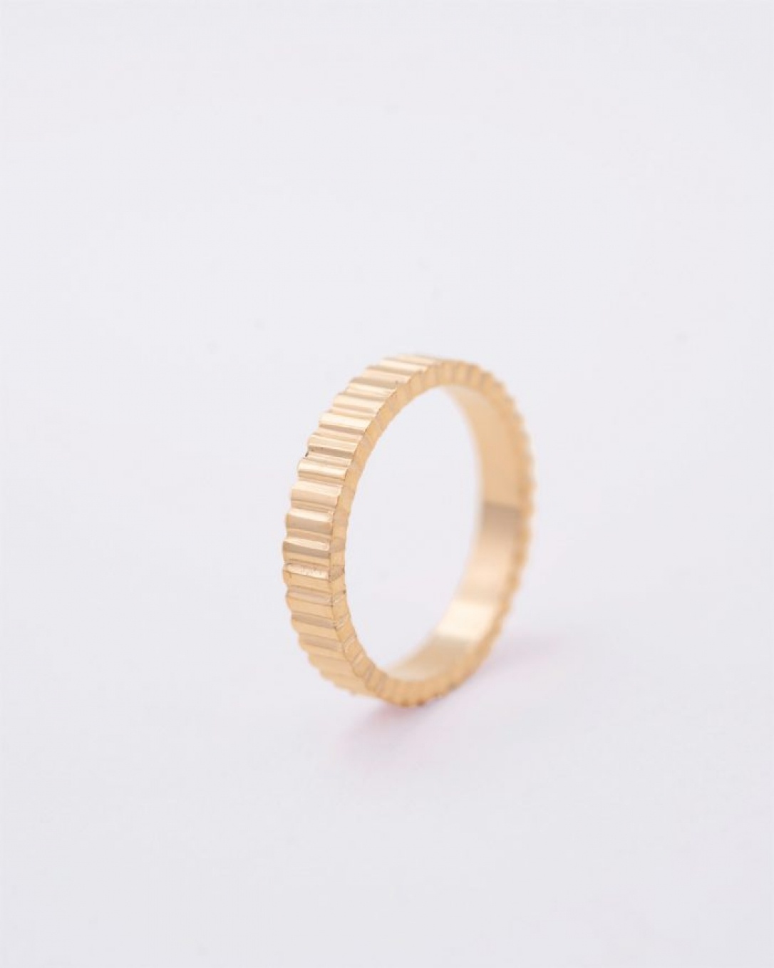 Anillo, acero quirúrgico, oro, homini studio