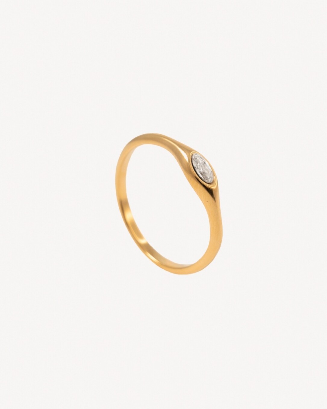 Anillo, acero quirúrgico, oro, piedra, homini studio