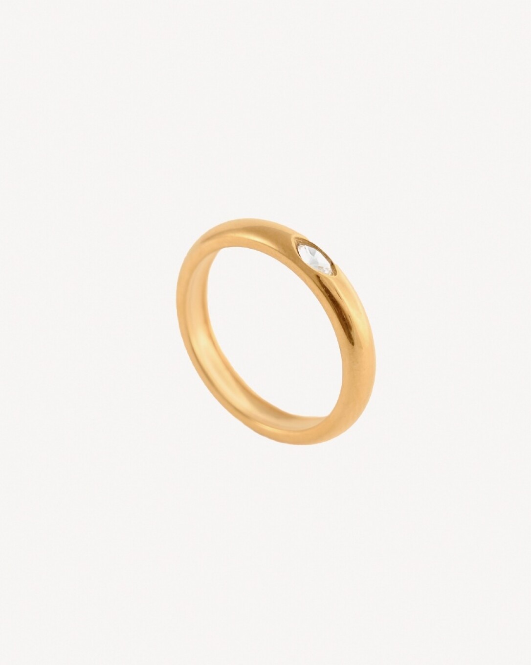 Anillo, acero quirúrgico, oro, piedra, homini studio