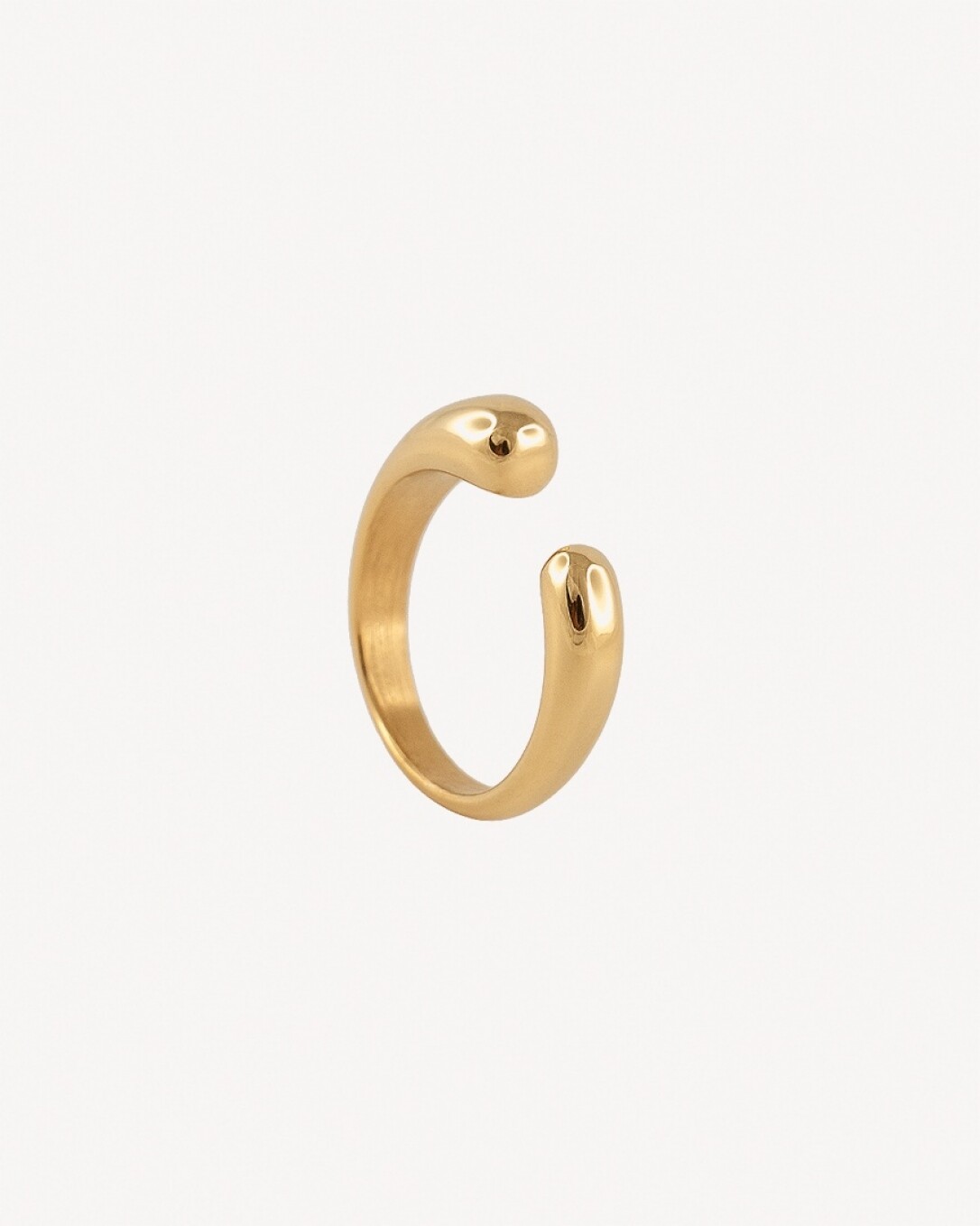 Anillo, acero quirúrgico, oro, homini studio