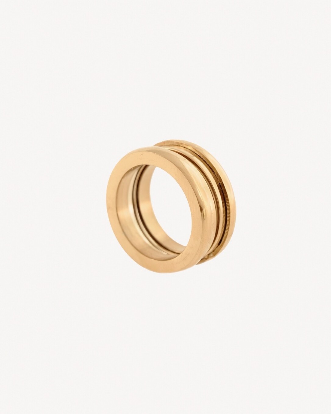 Anillo, acero quirúrgico, oro, homini studio 