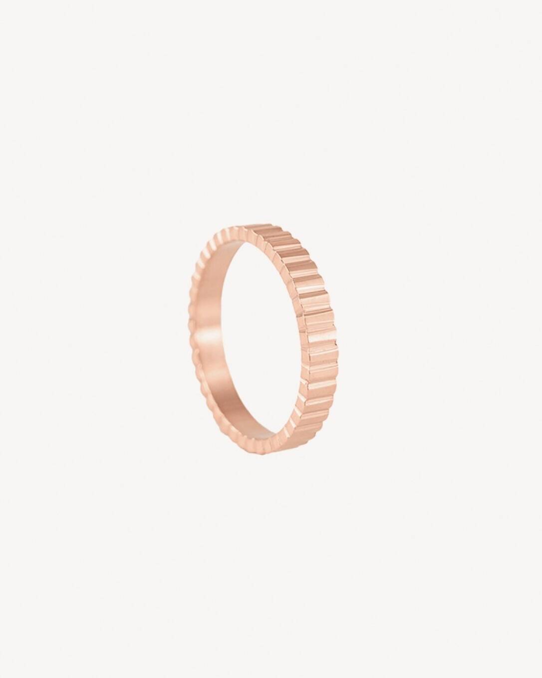 Anillo, acero quirúrgico, oro rosa, homini studio