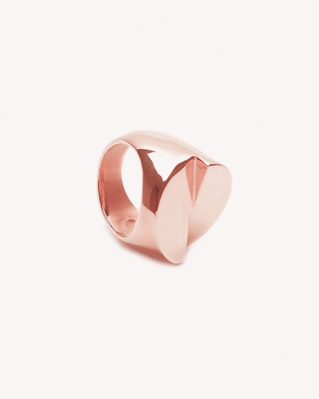 Anillo, acero quirúrgico, oro rosa, homini studio