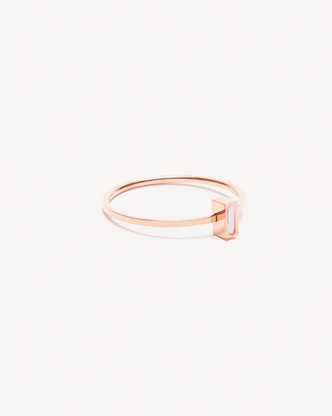 Anillo, acero quirúrgico, oro rosa, homini studio