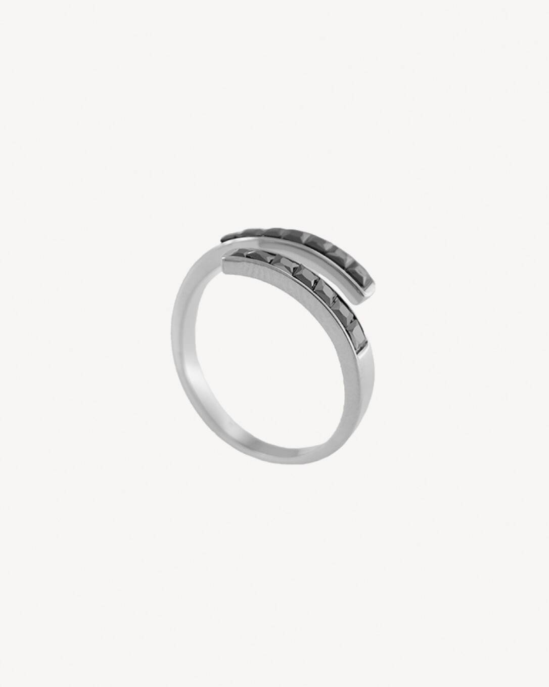 Anillo, acero quirúrgico, plata, piedra, homini studio