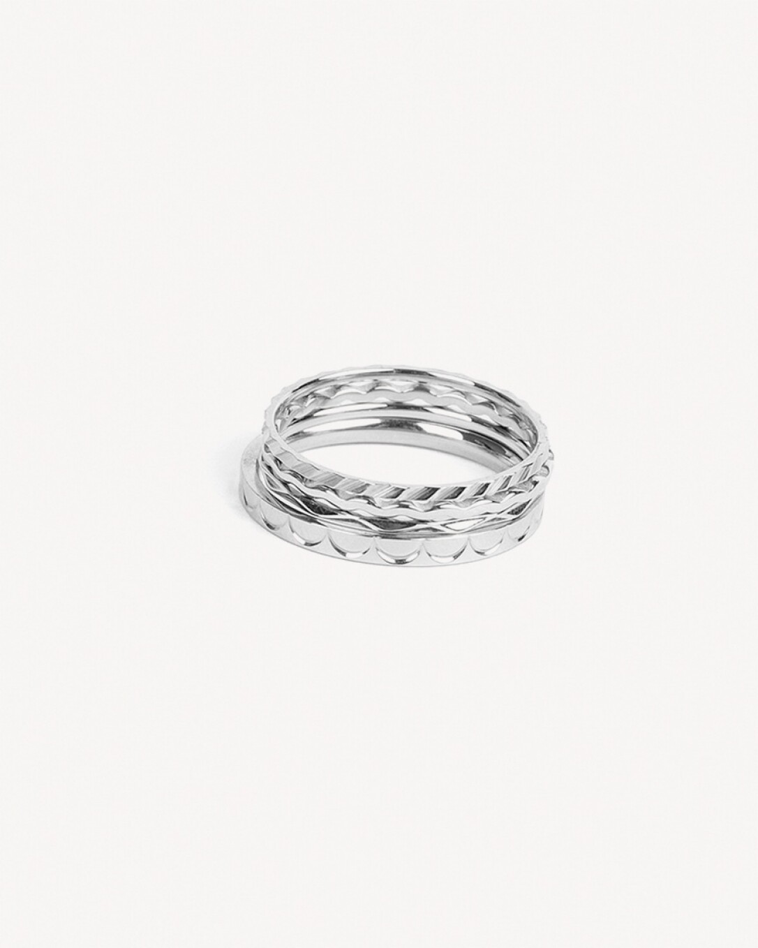 Anillo, acero quirúrgico, plata, homini studio