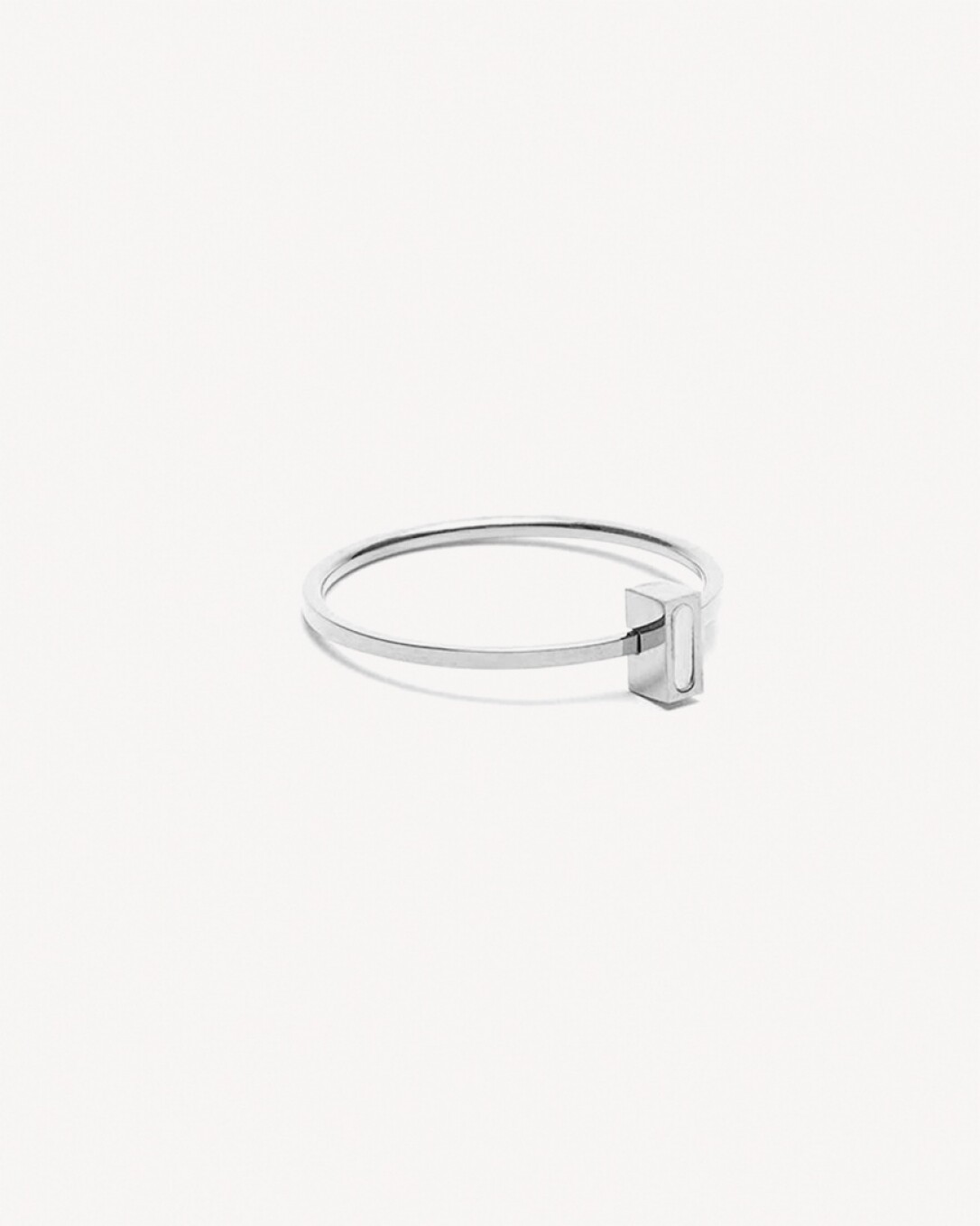 Anillo, acero quirúrgico, plata, homini studio