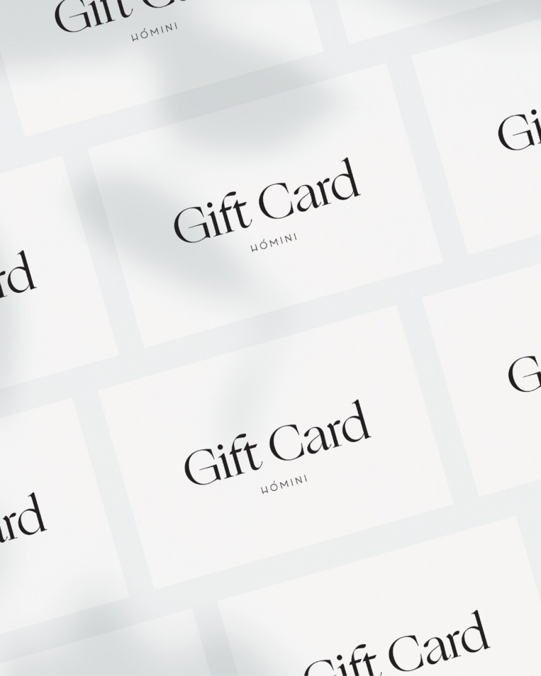 gift card, de papel texturado mate, homini studio